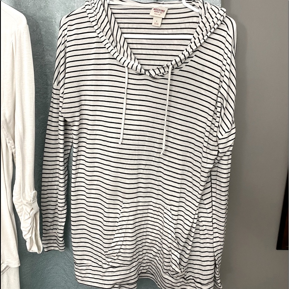 Mossimo striped hooded long sleeve shirt